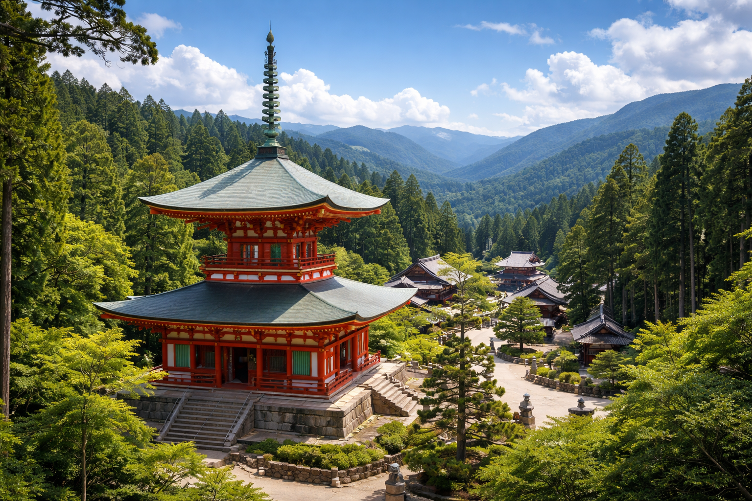 高野山は和歌山県伊都郡高野町にあります