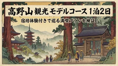 高野山 観光 モデルコース 1泊2日｜宿坊体験付きで巡る満喫プランを検証！