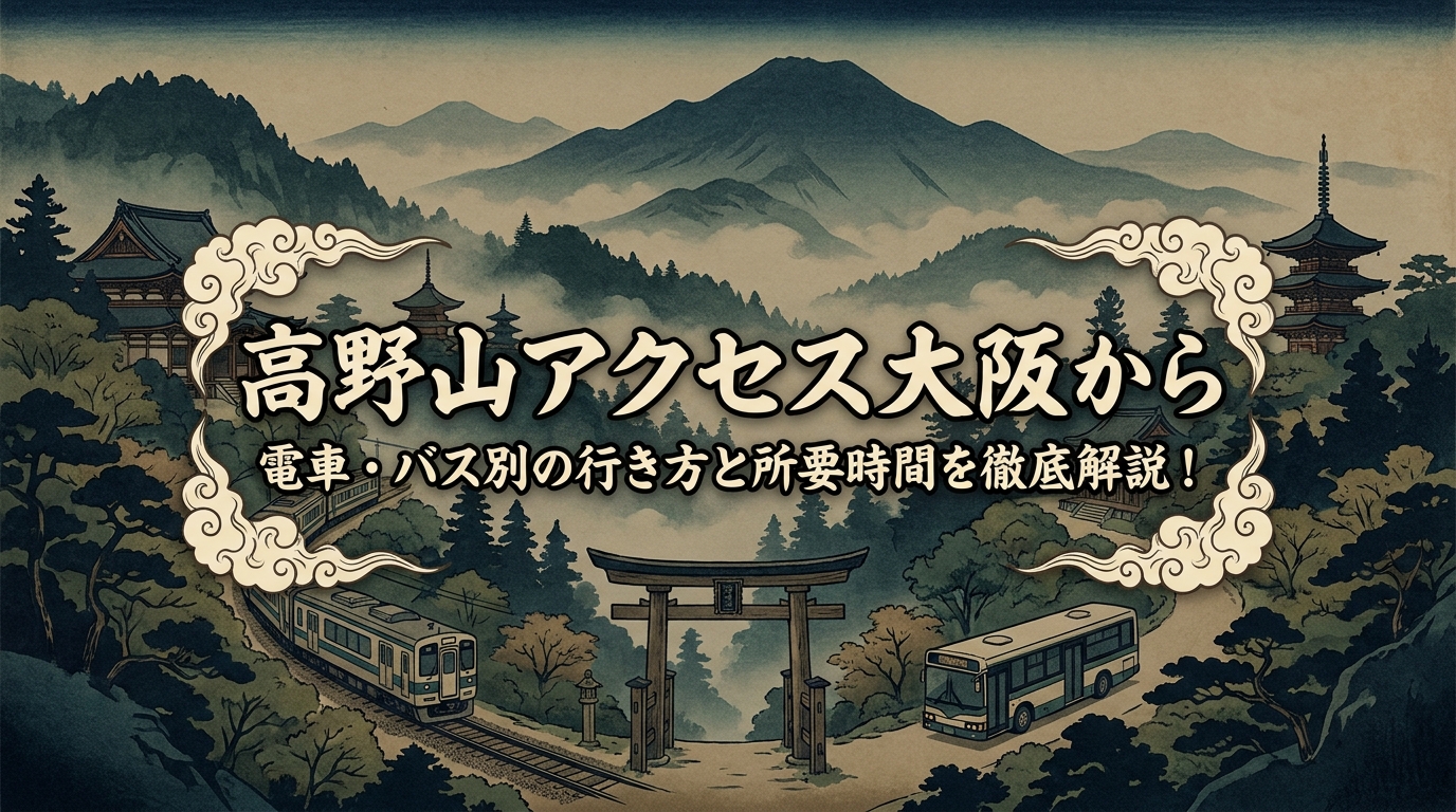 高野山アクセス大阪から|電車・バス別の行き方と所要時間を徹底解説!