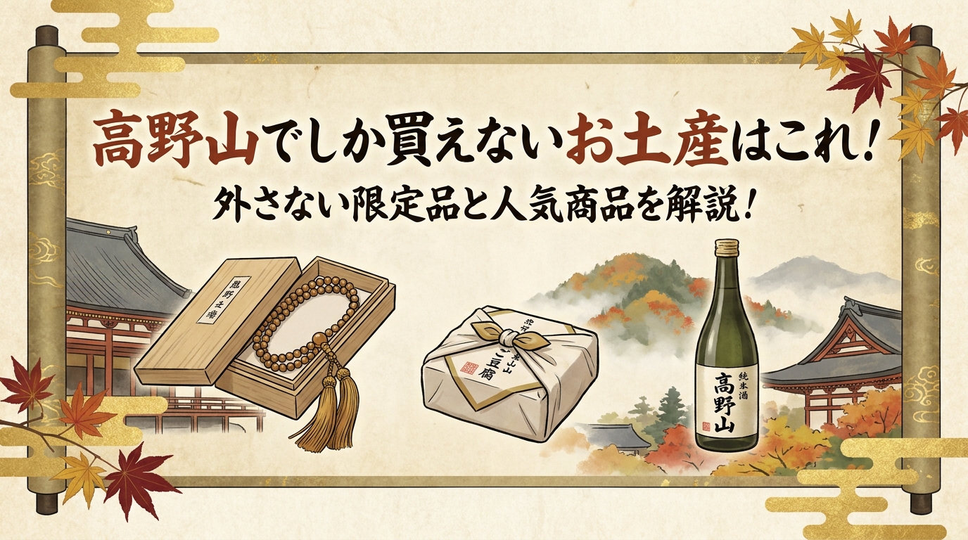高野山でしか買えないお土産はこれ!外さない限定品と人気商品を解説!