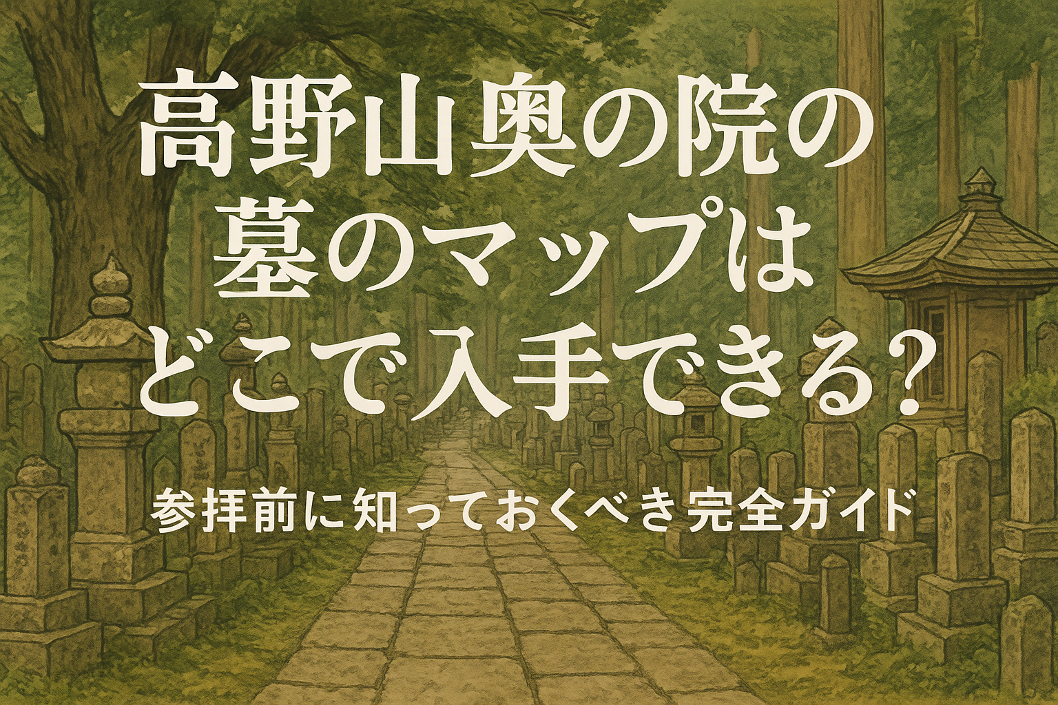 高野山奥の院の墓のマップはどこで入手できる？参拝前に知っておくべき完全ガイド