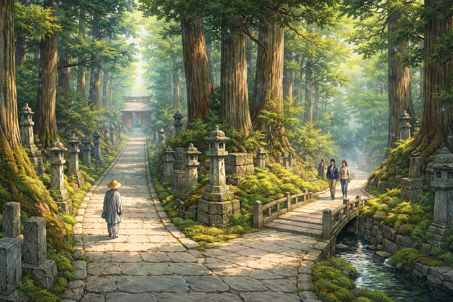 高野山奥の院の参拝ルートは2つから選べます