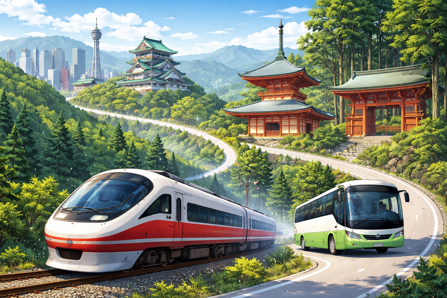大阪から高野山へは電車アクセスが最適です